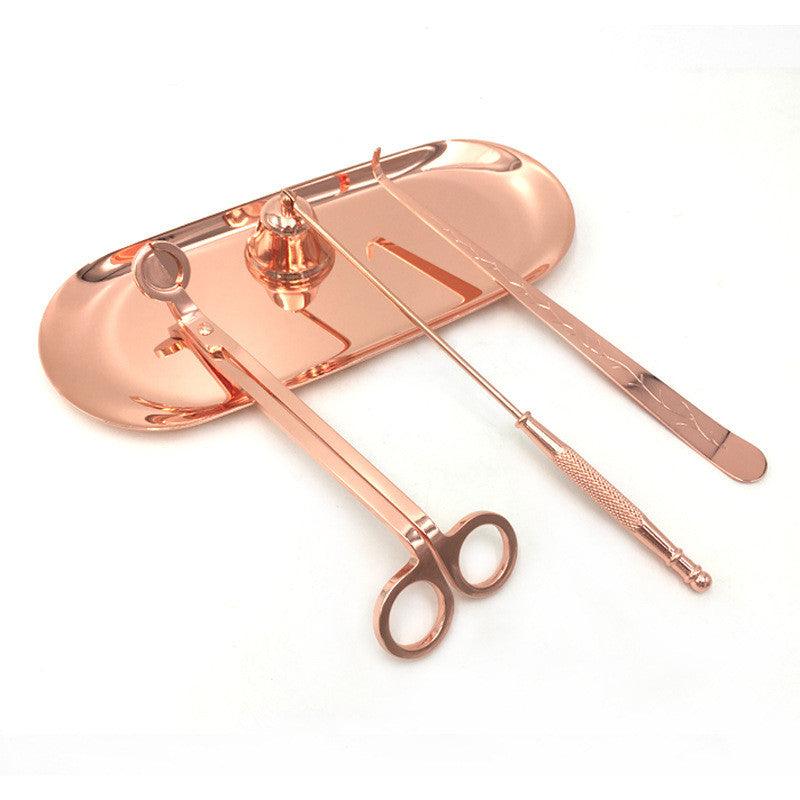 Household Black Scented Candle Cutter, Candle Extinguisher, Candle Extinguisher Hook, And Four-Piece Tool Candles Moulds