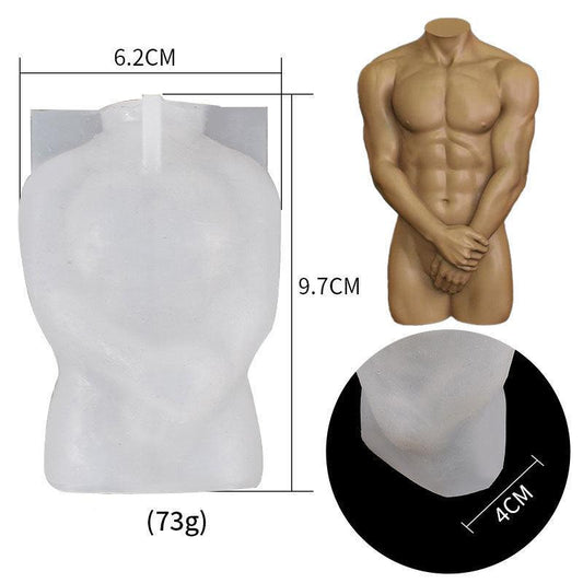 Human Half Body Silicone Mould Diy Shy Female Male Holding Hands Aroma Candles Mould Candles Moulds