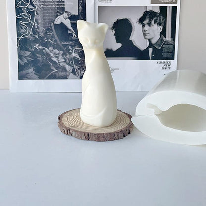 Elegant Cat Candle Mould