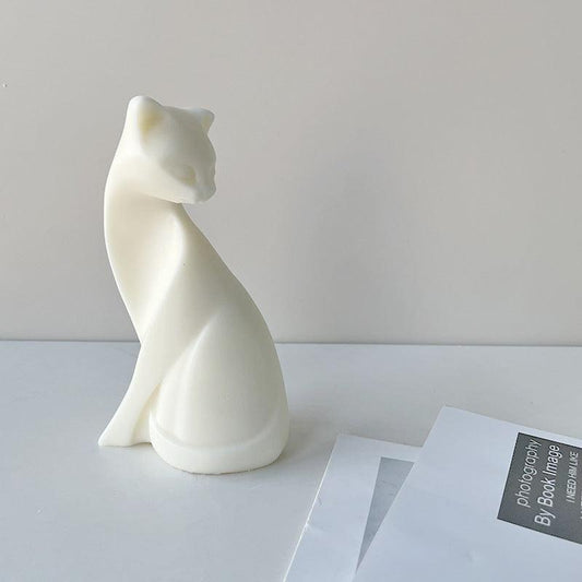 Elegant Cat Candle Mould