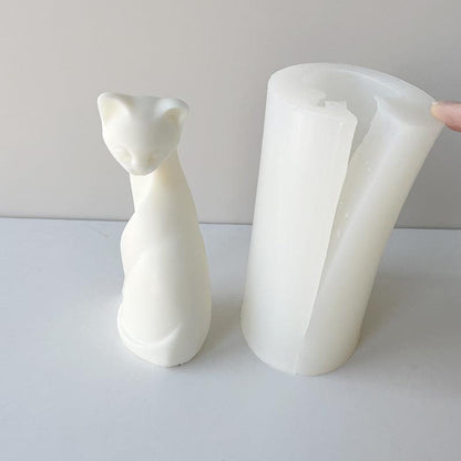 Elegant Cat Candle Mould