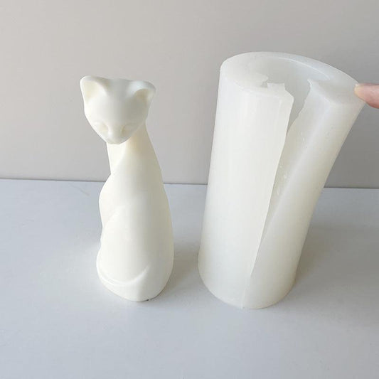 Elegant Cat Candle Mould