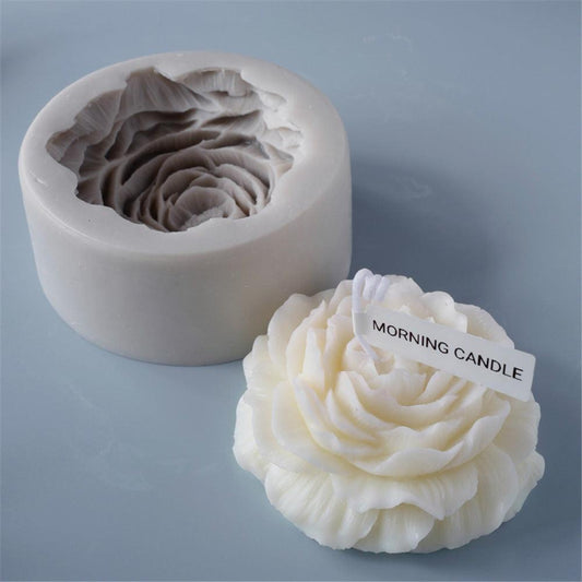 Large Peony Lotus Handmade Candle Silicone Mould Candles Moulds