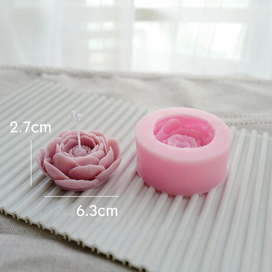 Large Silicone Mould for Handmade Peony Lotus Candles & Soaps Candles Moulds