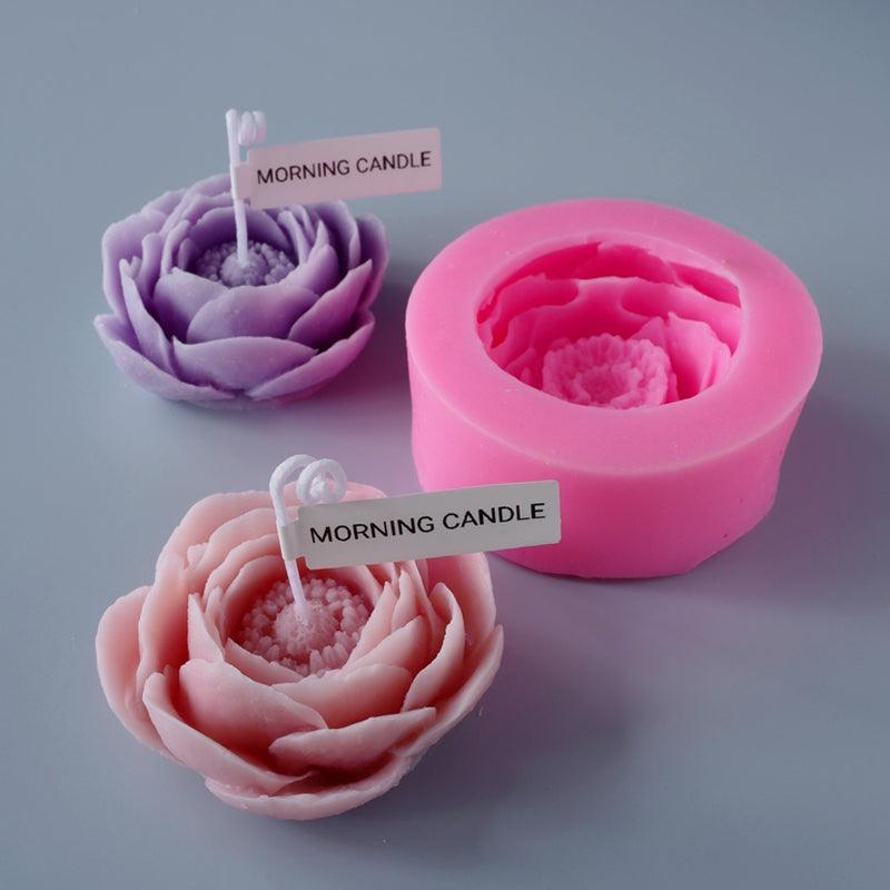 Large Silicone Mould for Handmade Peony Lotus Candles & Soaps Candles Moulds