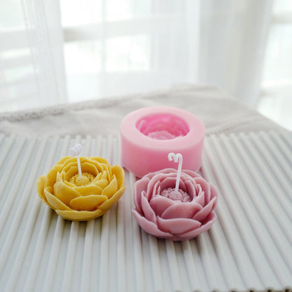 Large Silicone Mould for Handmade Peony Lotus Candles & Soaps Candles Moulds