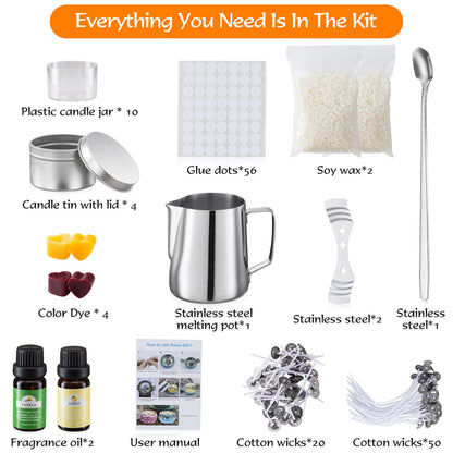 Light Your Creativity: Beginner's Candle Making Kit Candles Moulds