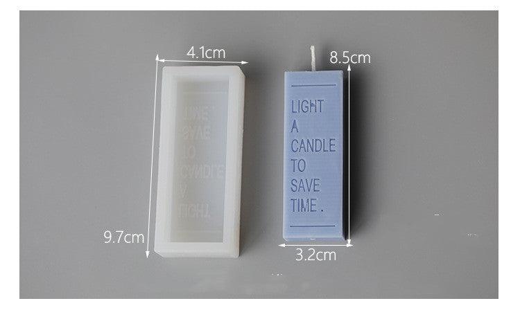 Light a Candle to save Time , Candle Quote Typo Scented Mould Candles Moulds