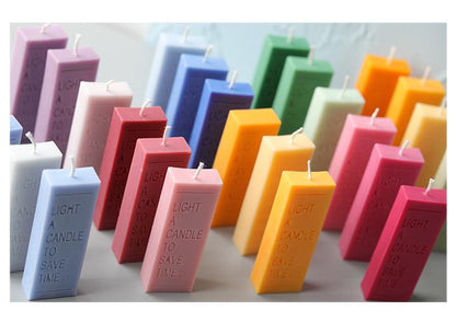 Light a Candle to save Time , Candle Quote Typo Scented Mould Candles Moulds