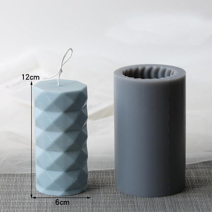 Lines Pattern cylindrical candle Moulds Candles Moulds