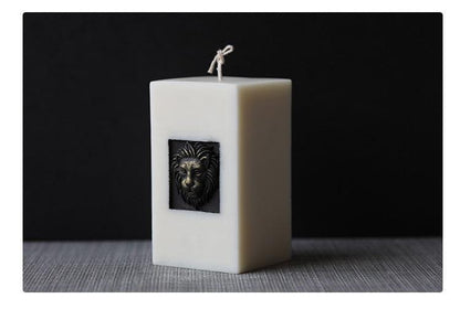 Lion Face Pillar Lion Head Candle Mould European Retro Style Candles Moulds