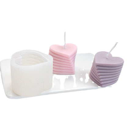 Love in Motion: Rotating Heart Candle Silicone Mould Candles Moulds
