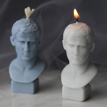 Marcus Vipsanius Agrippa Portrait Candle Mould - Unique Roman General Collectible Candles Moulds