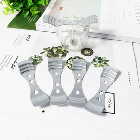 Metal Candle Wick Holder - Silver Stainless Steel Candle Wick Centering Devices for Candle Making Candles Moulds