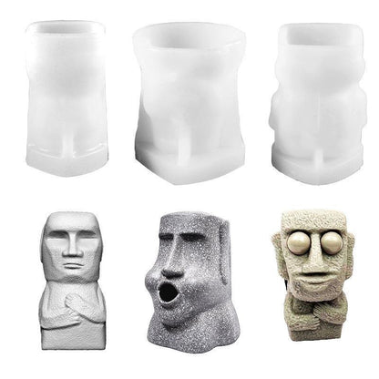 Moai Stone Candle Silicone Mould Candles Moulds