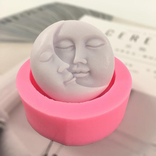 Moon face Silicone Candle Mould Candles Moulds
