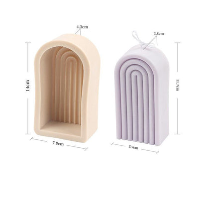 Arch Candle Mould Rainbow U Shaped