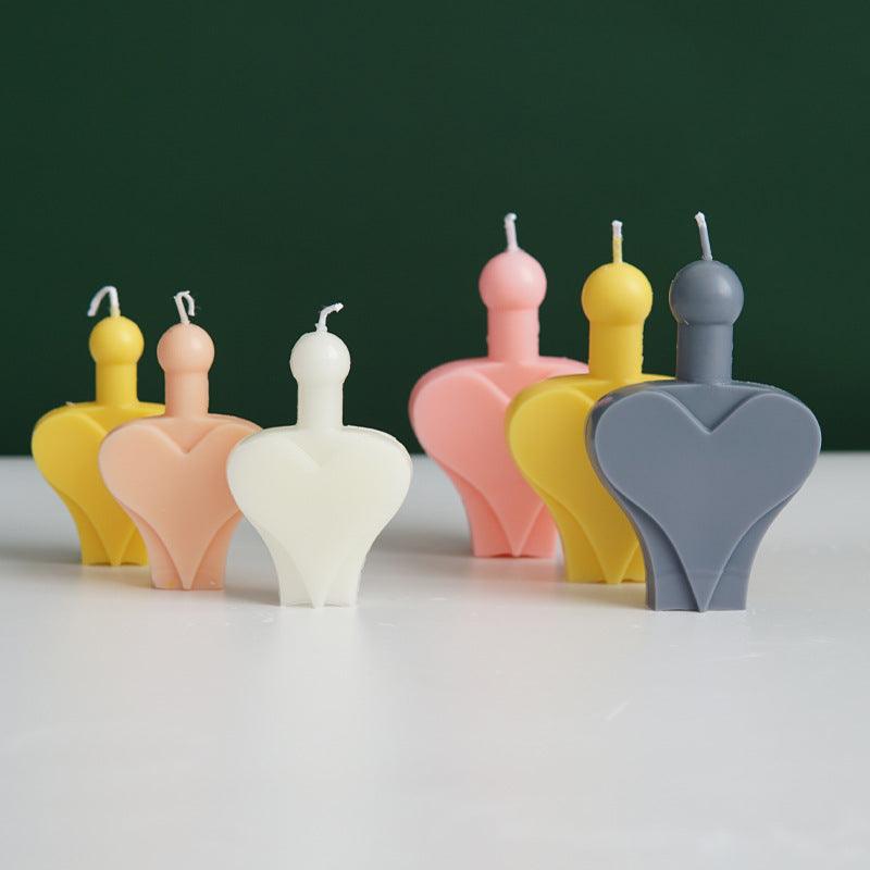 Peach Heart Love Candle Mould - Perfume Bottle Mould