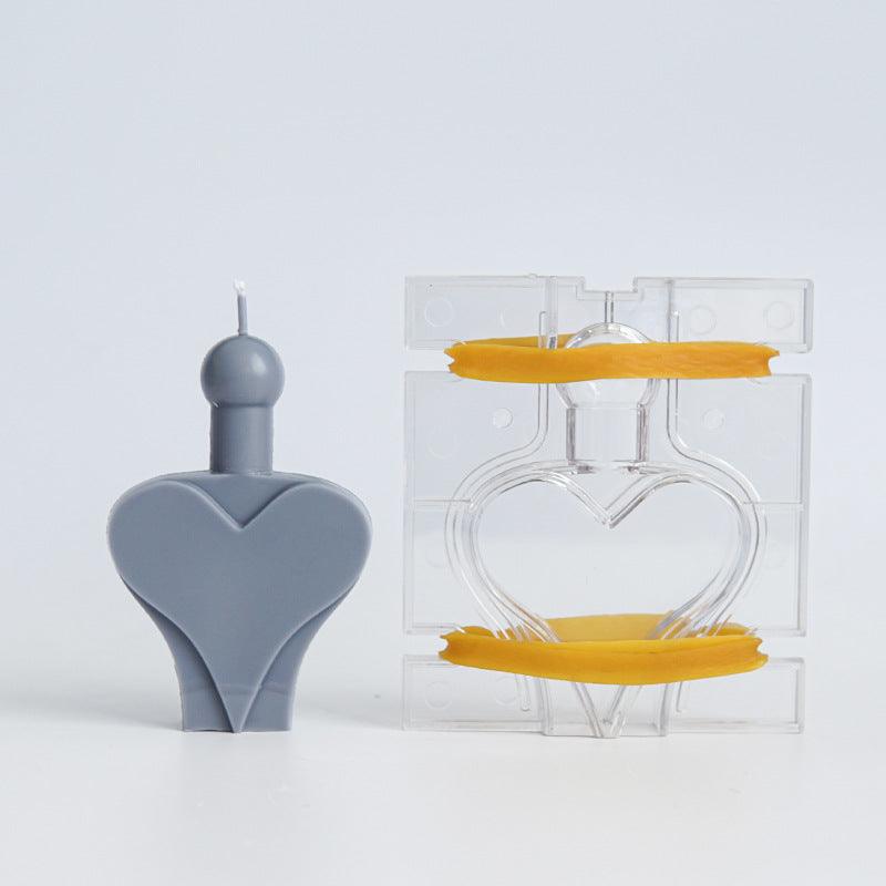 Peach Heart Love Candle Mould - Perfume Bottle Mould