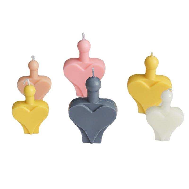 Peach Heart Love Candle Mould - Perfume Bottle Mould