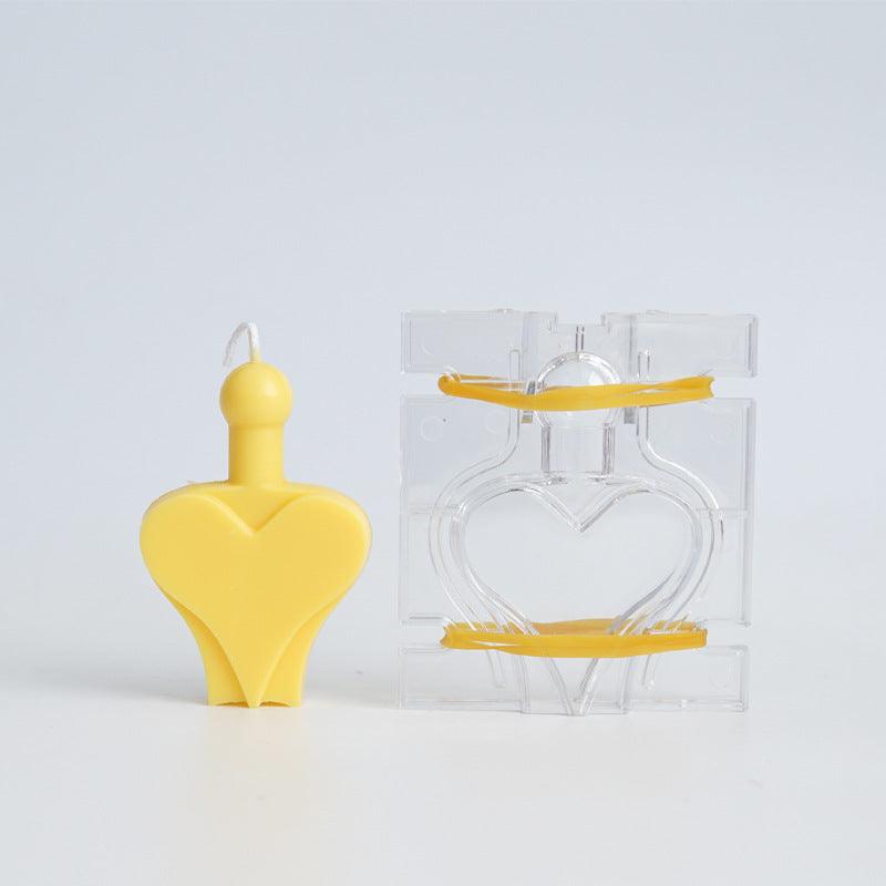 Peach Heart Love Candle Mould - Perfume Bottle Mould