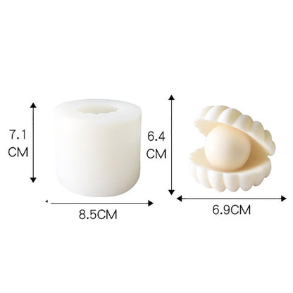 Pearl Shell Scented Candle Silicone Mould: Create Stunning Ocean-Inspired Candles Candles Moulds