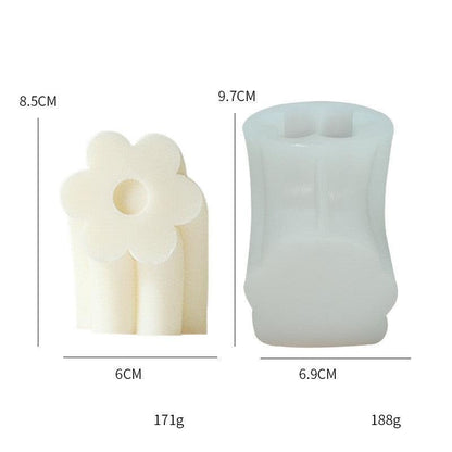 Rainbow Flower Heart Bear Scented Candle Silicone Mould Candles Moulds