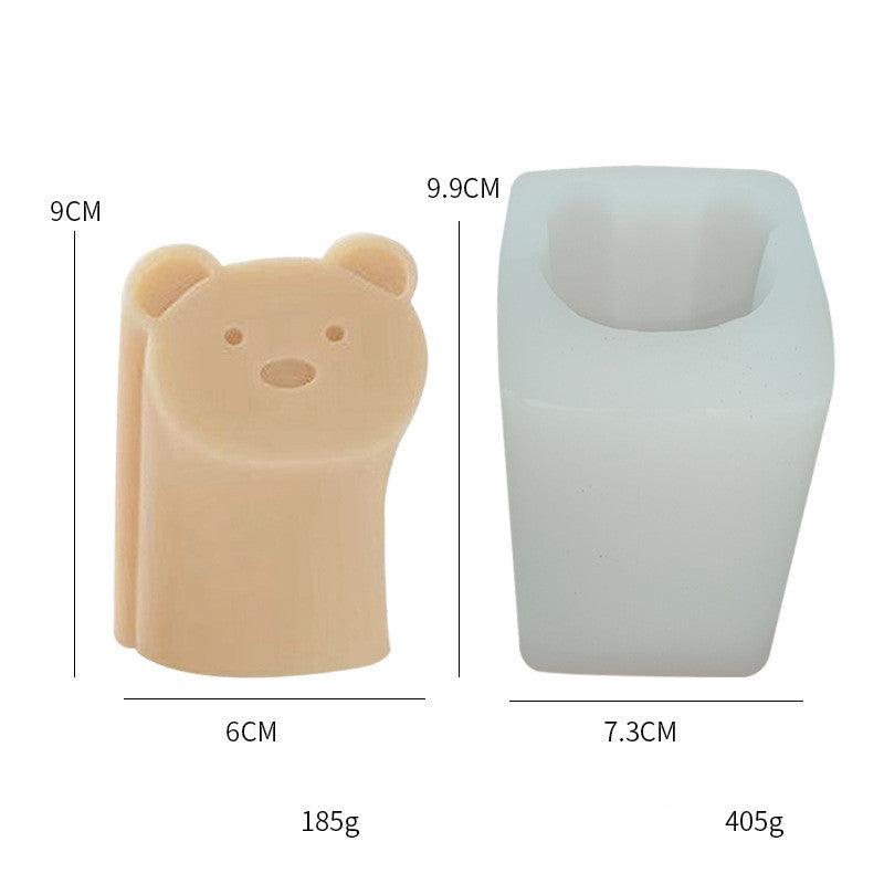 Rainbow Flower Heart Bear Scented Candle Silicone Mould Candles Moulds