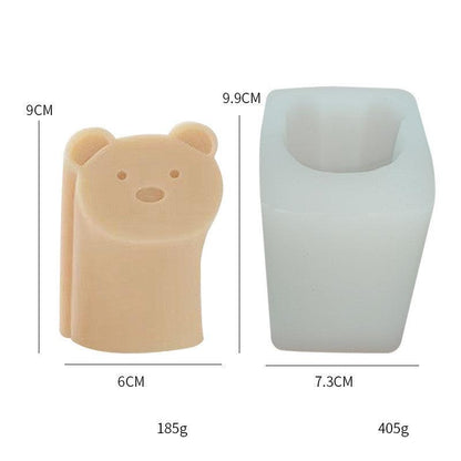 Rainbow Flower Heart Bear Scented Candle Silicone Mould Candles Moulds
