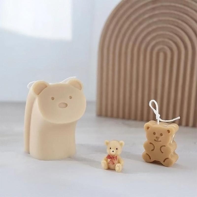 Rainbow Flower Heart Bear Scented Candle Silicone Mould Candles Moulds