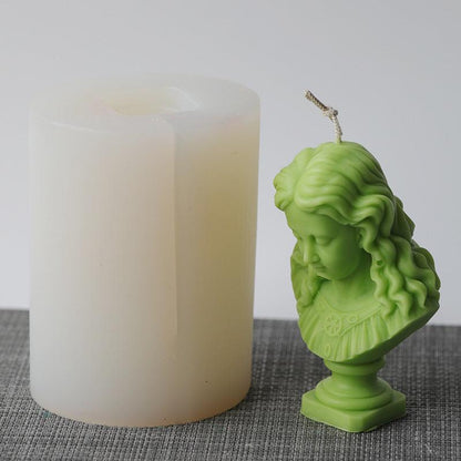 Retro Girl Bust Candle Mould Candles Moulds