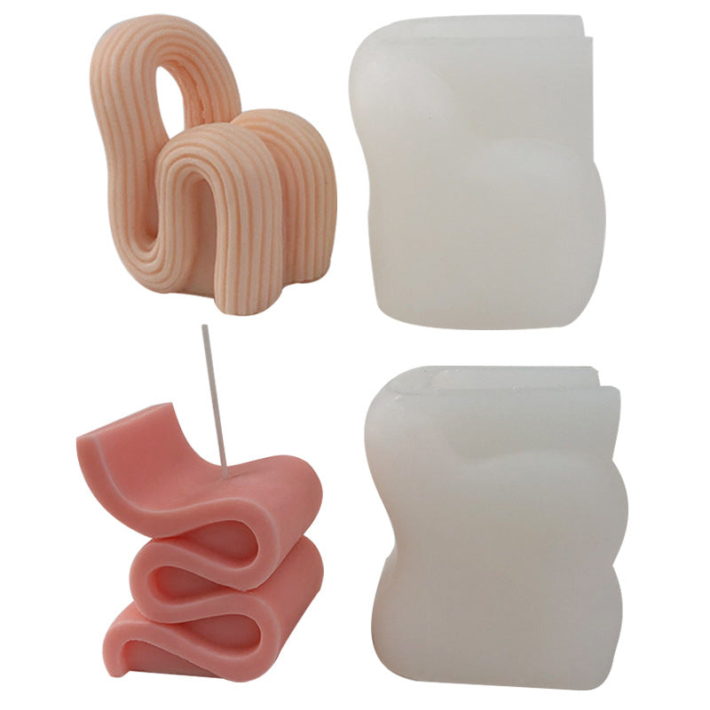 Revamp Decor with Geometric Sofa Chair Aromatherapy Candle Mould - Craft Unique Scents Candles Moulds