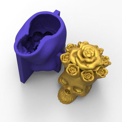 Rose Skull Silicone Candle Mould Candles Moulds