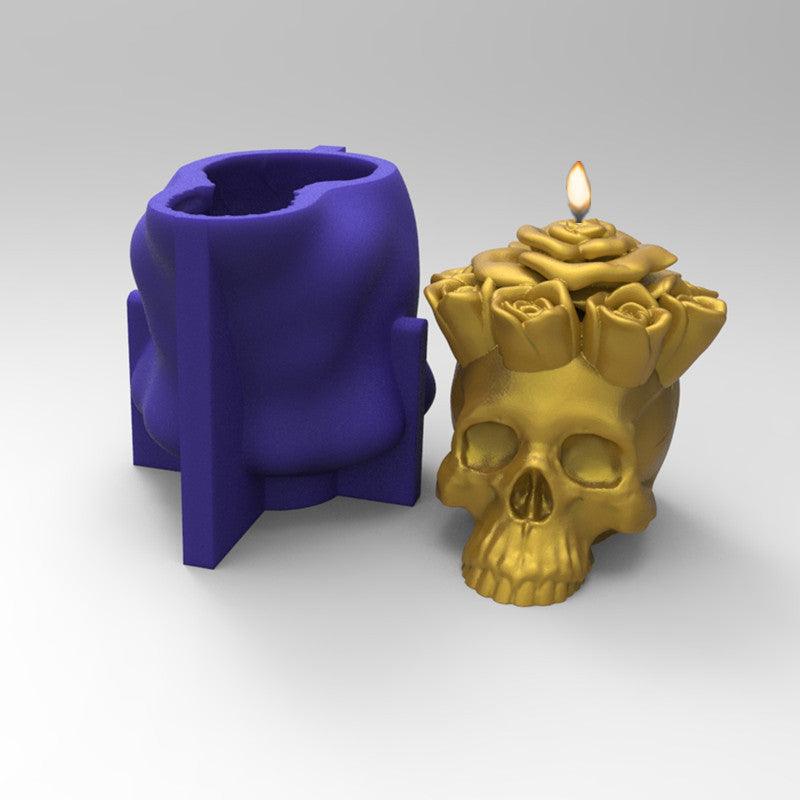 Rose Skull Silicone Candle Mould Candles Moulds