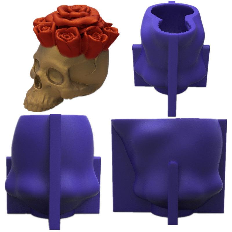 Rose Skull Silicone Candle Mould Candles Moulds