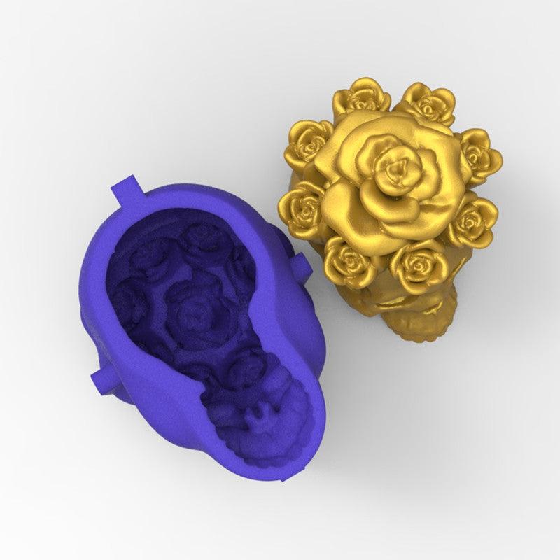 Rose Skull Silicone Candle Mould Candles Moulds