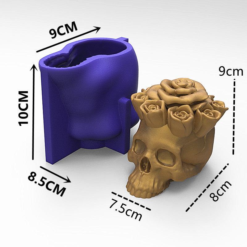 Rose Skull Silicone Candle Mould Candles Moulds