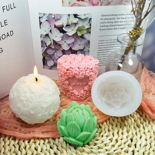 Rose and Lotus Candle Moulds - Create Beautiful and Unique Candles with Silicone Mould Candles Moulds