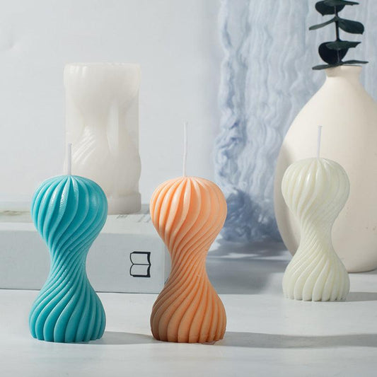 Round Wave Aromatherapy Silicone Candle Mould Candles Moulds