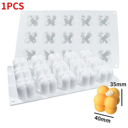Rubik's Cube Bubble Silicone Candle Mould Candles Moulds