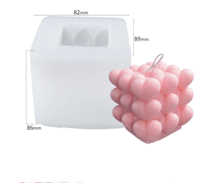 Rubik's love Bubble Honeycomb Sofa Cube Candle Mould Candles Moulds