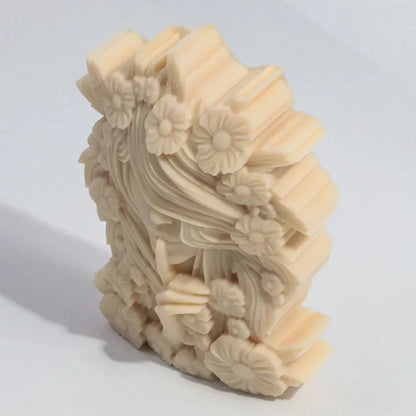 Floral Hair Silent Goddess Candle Silicone Mould