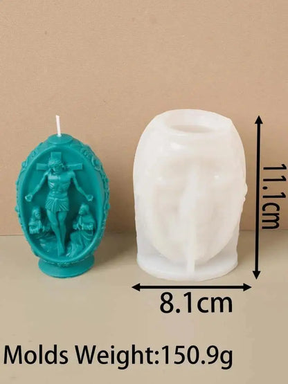 DIY 3D Jesus and Virgin Mary Easter Egg Silicone Candle Mould