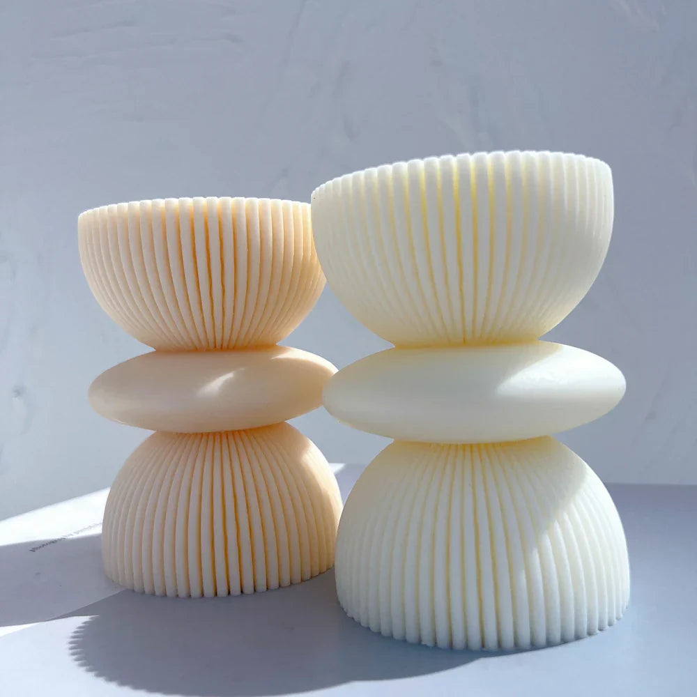Twist Ribbed Twirl Pillar Candle Mould