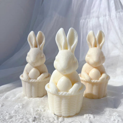 Easter Bunny Silicone Candle Mould - 3D Rabbit Wax Moulds