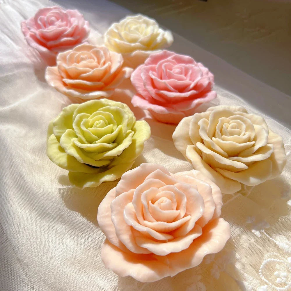 Rose Flower Candle Silicone Mould