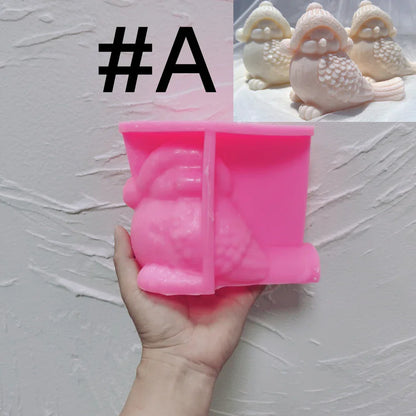Holiday Snowbird Silicone Candle Mould