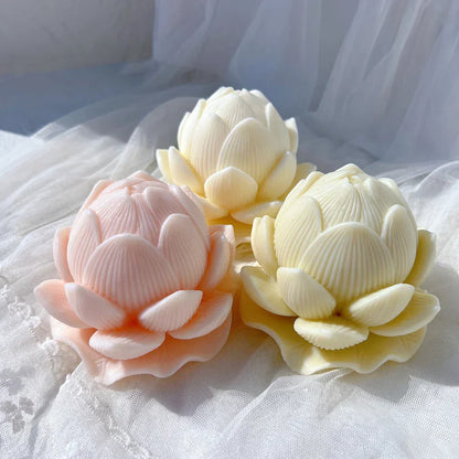 Lotus Bloom Flower Candle Moulds
