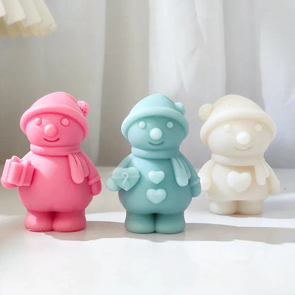Scarf Snowman Candle Mould