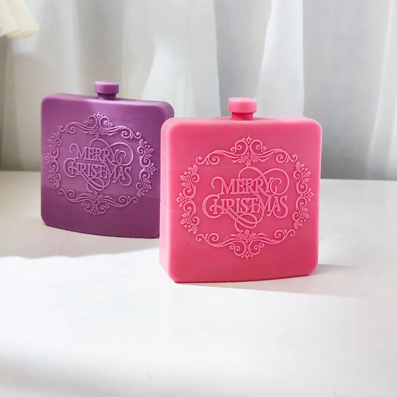 Festive Christmas Perfume Bottle Candle Mould